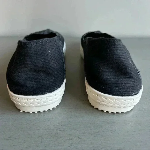 BM Bernie Mev. Woven Loafer Slip On Size 40 US 9 Black Flat Comfort White Sole - Picture 7 of 11